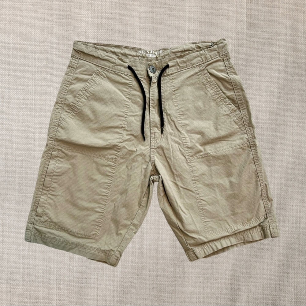 Signature By Levi Strauss Khaki Cargo Shorts
